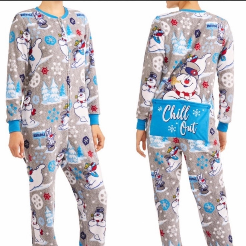Frosty the Snowman Women’s Pajamas One Piece Sleepwear Size Medium